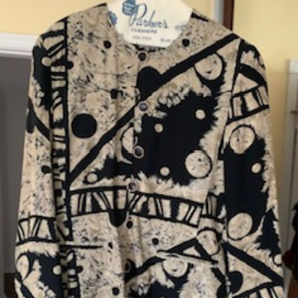 Fully lined jacket size 12 from Louben, black and tan